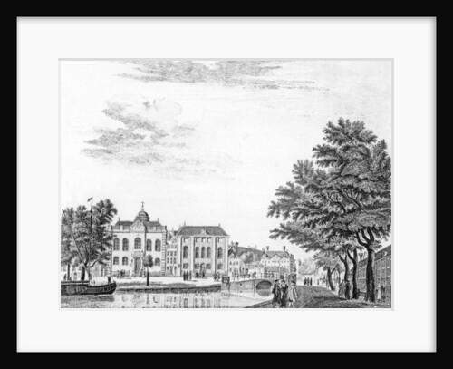 The Two Large Synagogues of German Jews in Amsterdam, Netherlands, 1765 by Jan de Beijer