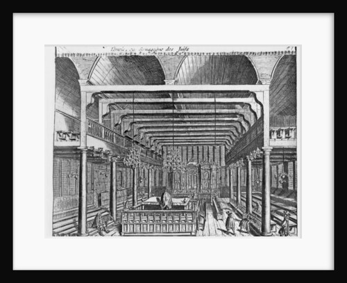 Interior of a Jewish Synagogue by Jan Veenhuysen