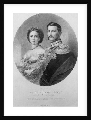 Wedding Portrait of Their Royal Highnesses Princess Victoria and Crown Prince Frederick William of Prussia 25th January 1858 by German School