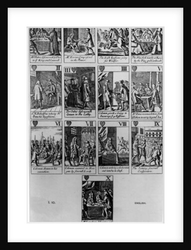 Suit of Hearts illustrating the 'Popish Plot', 1679 by English School