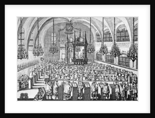 The Gathering in the Synagogue, 1705 by German School