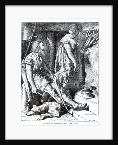 Alfred in the Neat-herd's hut by William Small