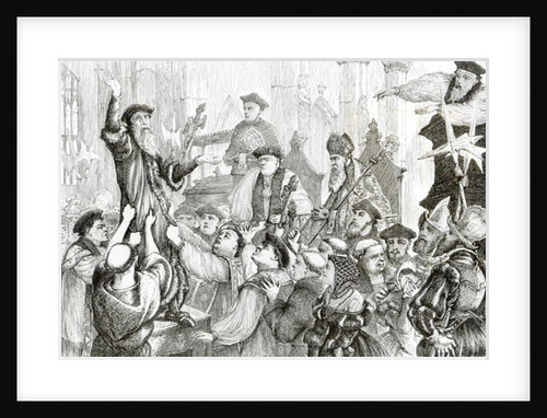 The Recantation of Archbishop Cranmer in St Mary's Church, Oxford by English School