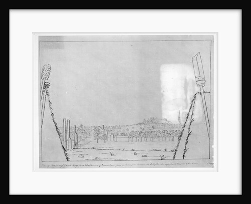 View of Roxborough Church, Kings Arms and the chimneys of Browns House by School English