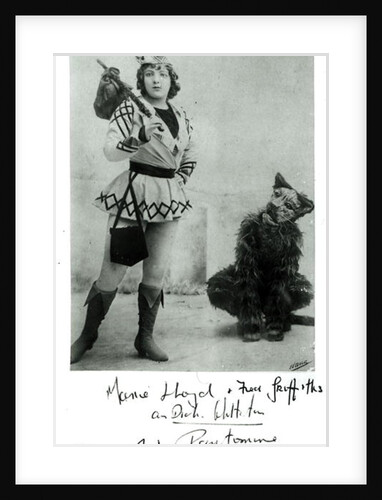 Marie Lloyd as Dick Whittington in 1898 by English Photographer