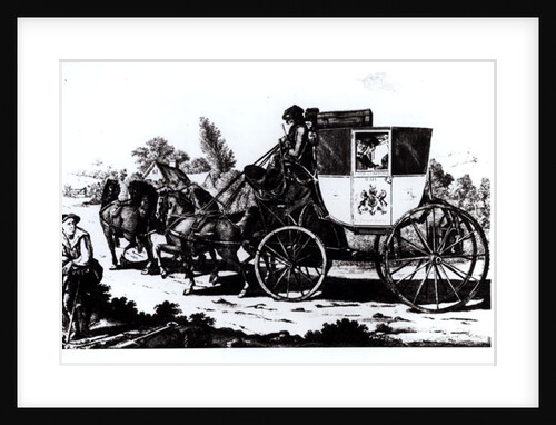 The First Mail Coach, 1784 by English School
