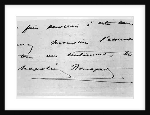 Handwriting and Signature of Napoleon Bonaparte by Anonymous