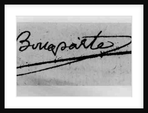Signature of Napoleon Bonaparte by Anonymous