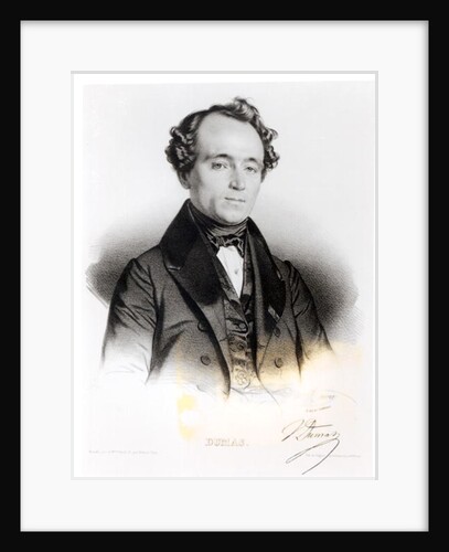 Portrait of Alexandre Dumas Fils engraved by Gregoire and Deneux by French School