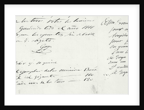 Letter from the Artist by Francisco Jose de Goya y Lucientes