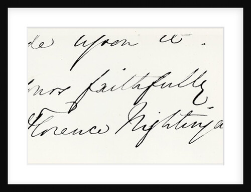Signature of Florence Nightingale by Anonymous