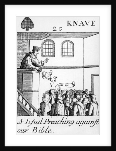 A Jesuit Preaching Against Our Bible, Jack of Spades by English School