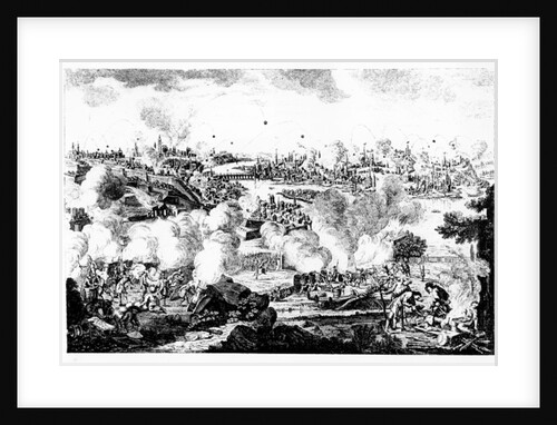 Bombardment of Prague During the Night of 29th and 30th May 1757 by German School