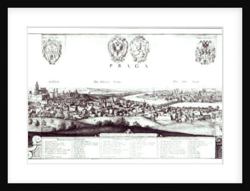 View of Prague, 1649 by Wenceslaus (after) Hollar