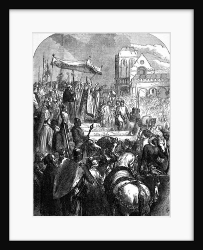 Pope Urban II Preaching the First Crusade in the Market Place of Clermont in 1095 by English School