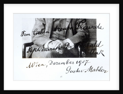 Extract from a letter from Gustav Mahler, December 1907 by Anonymous