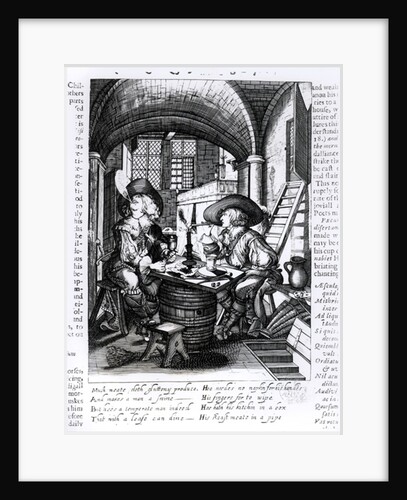 Two Young Noblemen Smoking, A Pro-Smoking Illustration from the Reign of James I by English School