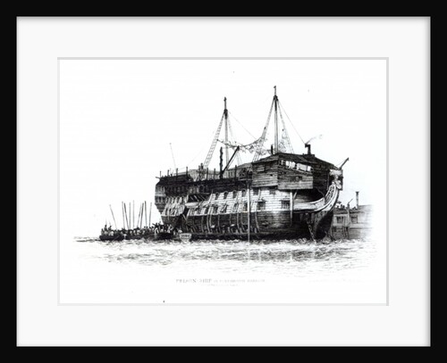 Prison Ship York at Portsmouth Harbour: Convicts Going on Board, 1828 by Edward William Cooke