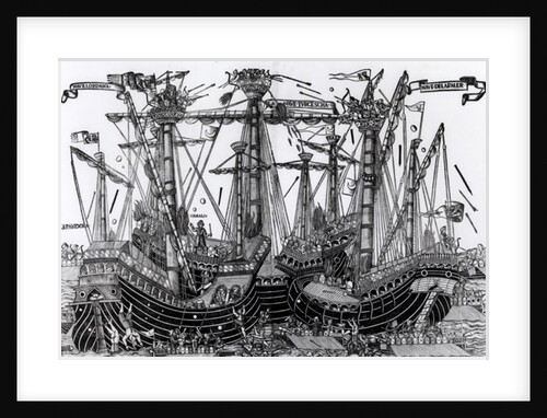 The Battle of Zonchio in 1499 by Italian School