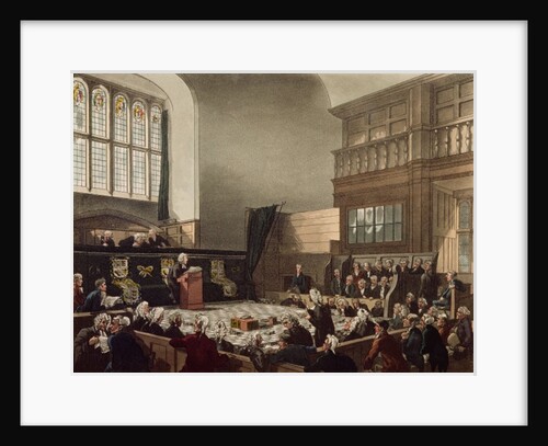 Court of Exchequer, Westminster Hall by T. & Pugin A.C.(1762-1832) Rowlandson