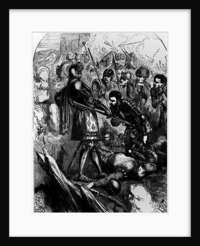 Francis I Taken Prisoner at the Battle of Pavia in 1525 by Charles Bourbon, book illustration by English School