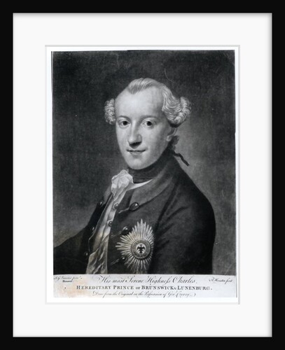 Portrait of His Most Serene Highness Charles, Prince of Brunswick, Luneburg and Wolfenbuttel by German School