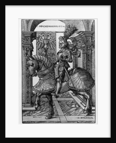 Equestrian portrait of Maximilian I c.1508 by Hans Burgkmair