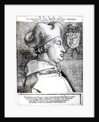 Portrait of Albert, Cardinal Elector of Mainz, 1523 by German School