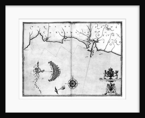 Map No.2 Showing the route of the Armada fleet, engraved by Augustine Ryther, 1588 by Robert Adams