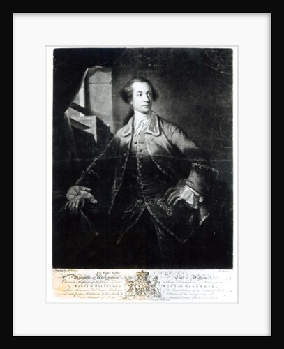 Portrait of Charles Watson-Wentworth, second Marquis of Rockingham by Benjamin (after) Wilson