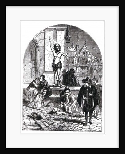 The Great Plague of 1665, the Enthusiast Denouncing London by English School