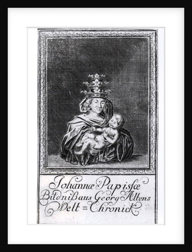 Pope Joan with her child by German School