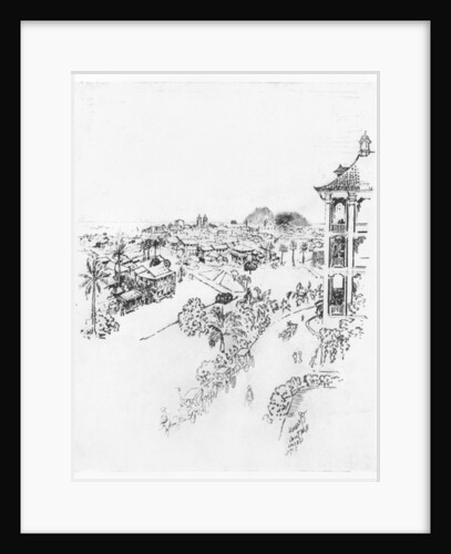 The City of Panama from the Tivoli Hotel, Ancon by Joseph Pennell