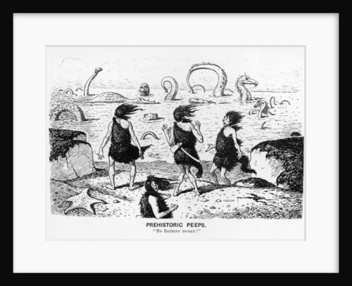 Prehistoric Peeps, 'No Bathing Today', 1884 by Edward Tennyson Reed