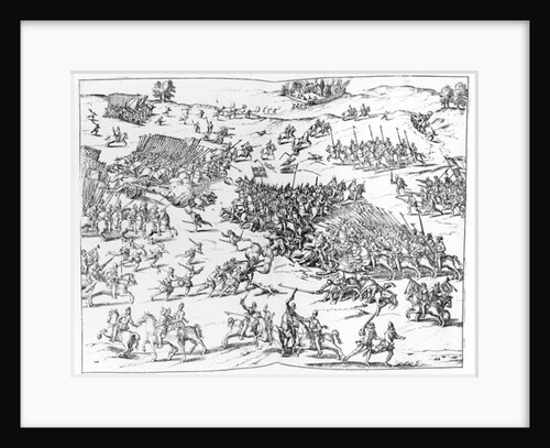The Battle of Courtrais Between the French and the Flemish in 1580 by German School