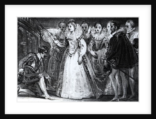 Queen Elizabeth I Knighting Francis Drake in 1581 by English School
