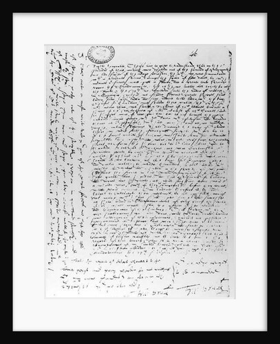 The written dispatches of Sir Francis Drake from Cadiz, 1587 by English School