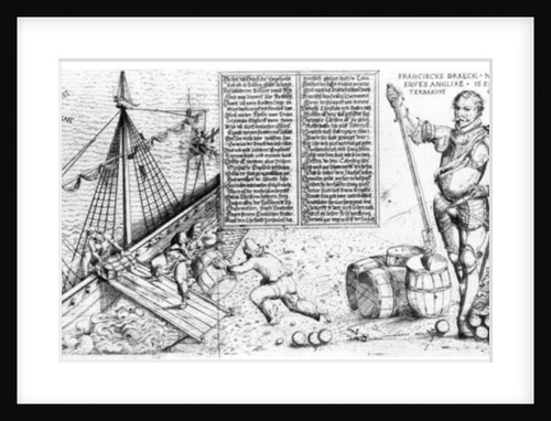 Sir Francis Drake Watches the Loading of his Ship by German School