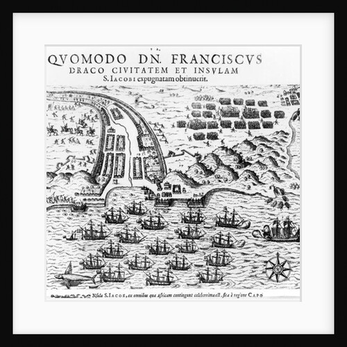Plan Showing how Francis Drake Stormed and Held the Island of San Jacob by English School