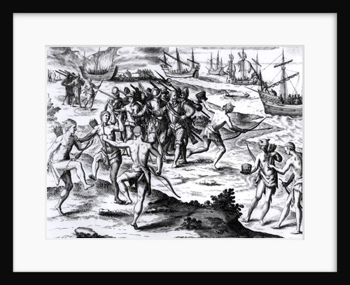 Francis Drake in the New World by English School