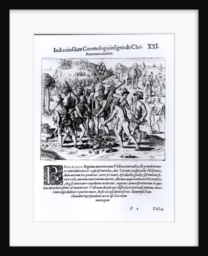 Vasco Nunez de Balboa Demonstrating the Avarice of Christians by English School