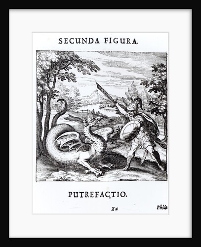 A knight defeating 'Rot' which is embodied by a dragon by School Russian