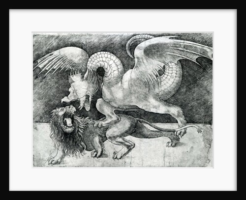 Dragon Fighting a Lion by Andrea Zoan