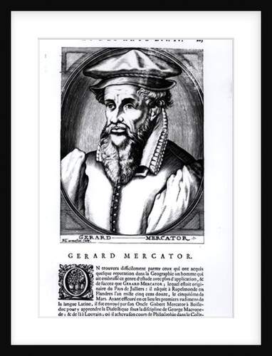 Portrait of Gerard Mercator engraved by Nicolas II de Larmessin by French School