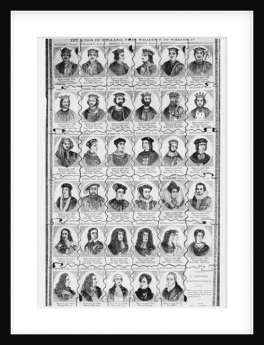 A Kings of England Jigsaw from William I to William IV by English School