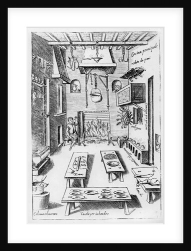Kitchen interior by Italian School