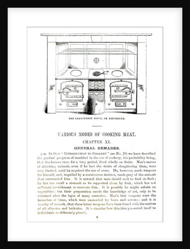 The Leamington Stove, or Kitchener, from Chapter XI of 'Beeton's Book of Household Management' by Isabella Mary Beeton by English School