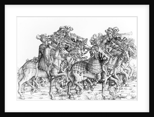 A group of mounted trumpeters by Hans Burgkmair
