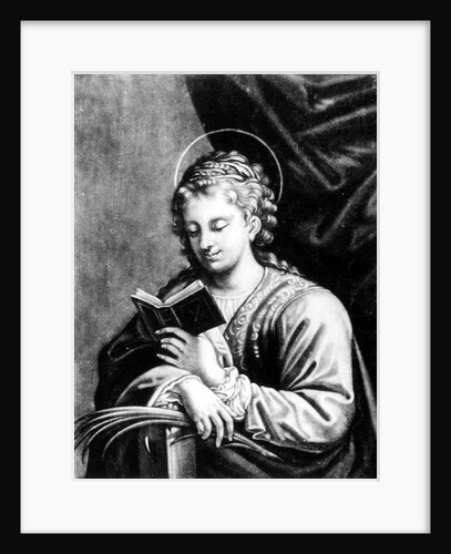 St. Catherine, engraved by John Smith by (c.1489-1534) (after) Correggio