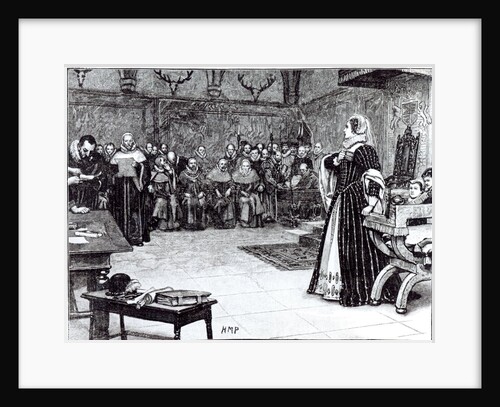 Trial of Mary Queen of Scots in Fotheringhay Castle by Edouard Berveiller (after)